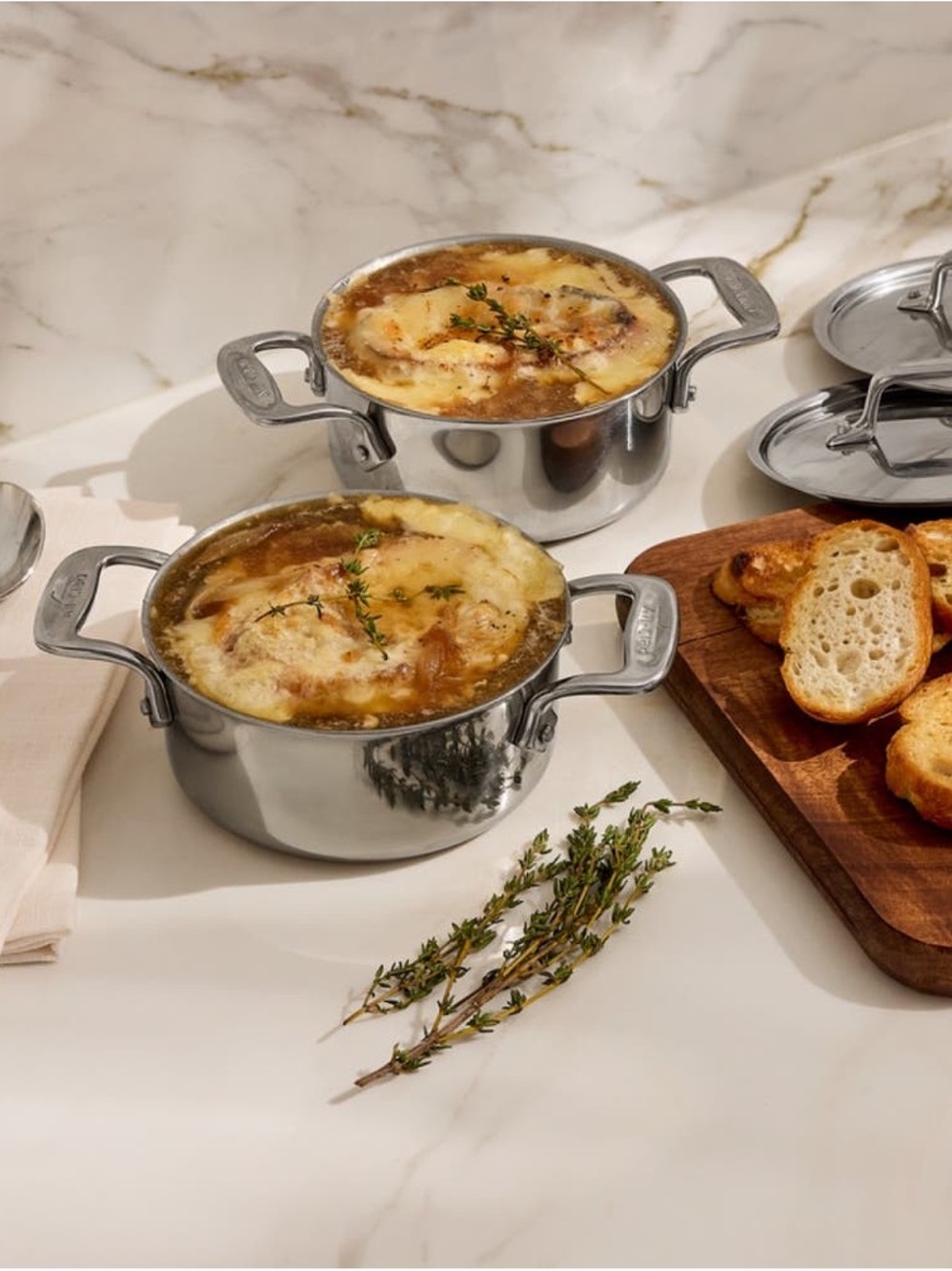 2 Mini All-Clad Stainless Steel 0.5-quart Dutch Oven